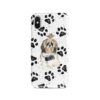 Shih tzu Long hair Muddy Paws phone case. 3 muddy styles for your Iphone 15 Pro Max, Iphone 14, 13, 12 to 6 & Samsung Galaxy S23 Ultra, S22, S21 to S6. 1 adventure dogs case muddy shih tzu long hair bw paws front view