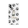 Siberian Husky Muddy Paws phone case. 3 muddy styles for your Iphone 15 Pro Max, Iphone 14, 13, 12 to 6 & Samsung Galaxy S23 Ultra, S22, S21 to S6. 1 adventure dogs case muddy siberian husky bw paws front view