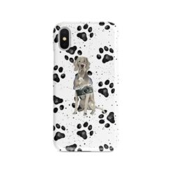 Weimaraner Muddy Paws phone case. 3 muddy styles for your Iphone 15 Pro Max, Iphone 14, 13, 12 to 6 & Samsung Galaxy S23 Ultra, S22, S21 to S6.