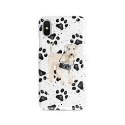 Wheaten Terrier Muddy Paws phone case. 3 muddy styles for your Iphone 15 Pro Max, Iphone 14, 13, 12 to 6 & Samsung Galaxy S23 Ultra, S22, S21 to S6.