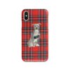 American Staffordshire terrier grey Tartan phone case. 11 Tartan styles for your Iphone 15 Pro Max, Iphone 14, 13, 12 to 6 & Samsung Galaxy S23 Ultra, S22, S21 to S6 1 adventure dogs tartan case american staffordshire terrier grey royal stewart front view