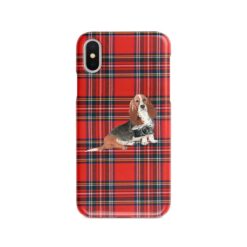 Basset Hound Tartan phone case. 11 Tartan styles for your Iphone 15 Pro Max, Iphone 14, 13, 12 to 6 & Samsung Galaxy S23 Ultra, S22, S21 to S6