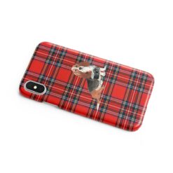 Basset Hound Tartan phone case. 11 Tartan styles for your Iphone 15 Pro Max, Iphone 14, 13, 12 to 6 & Samsung Galaxy S23 Ultra, S22, S21 to S6 15 adventure dogs tartan case basset hound royal stewart side