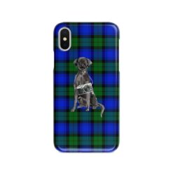 adventure dogs tartan case black lab black watch front view