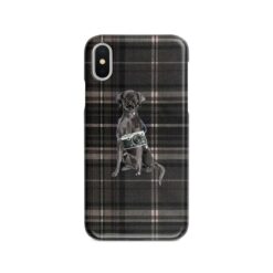 adventure dogs tartan case black lab dark tartan front view