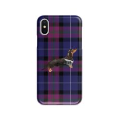 adventure dogs tartan case black tan dachshund pride of scotland front view