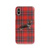 Black & Tan Dachshund Tartan phone case. 11 Tartan styles for your Iphone 15 Pro Max, Iphone 14, 13, 12 to 6 & Samsung Galaxy S23 Ultra, S22, S21 to S6 1 adventure dogs tartan case black tan dachshund royal stewart front view