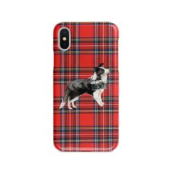Border Collie Tartan phone case. 11 Tartan styles for your Iphone 15 Pro Max, Iphone 14, 13, 12 to 6 & Samsung Galaxy S23 Ultra, S22, S21 to S6