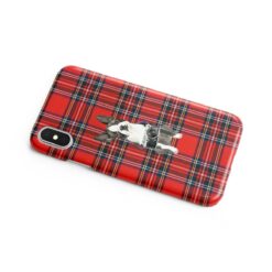Boston Terrier Tartan phone case. 11 Tartan styles for your Iphone 15 Pro Max, Iphone 14, 13, 12 to 6 & Samsung Galaxy S23 Ultra, S22, S21 to S6 15 adventure dogs tartan case boston terrier royal stewart side