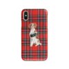 Brittany Tartan phone case. 11 Tartan styles for your Iphone 15 Pro Max, Iphone 14, 13, 12 to 6 & Samsung Galaxy S23 Ultra, S22, S21 to S6 1 adventure dogs tartan case brittany royal stewart front view