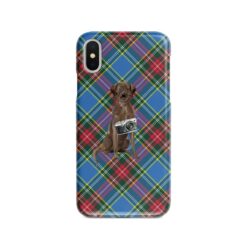 adventure dogs tartan case brown labrador retriever macbeth front view