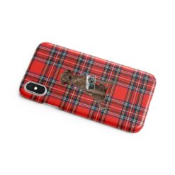 adventure dogs tartan case brown labrador retriever royal stewart side