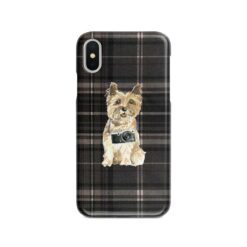 adventure dogs tartan case cairn terrier dark tartan front view