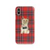 Cairn Terrier Tartan phone case. 11 Tartan styles for your Iphone 15 Pro Max, Iphone 14, 13, 12 to 6 & Samsung Galaxy S23 Ultra, S22, S21 to S6 1 adventure dogs tartan case cairn terrier royal stewart front view