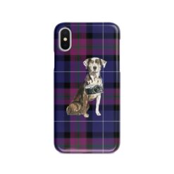 Catahoula Leopard Dog Tartan phone case. 11 Tartan styles for your Iphone 15 Pro Max, Iphone 14, 13, 12 to 6 & Samsung Galaxy S23 Ultra, S22, S21 to S6 26 adventure dogs tartan case catahoula leopard dog pride of scotland front view