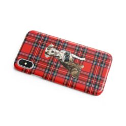 Catahoula Leopard Dog Tartan phone case. 11 Tartan styles for your Iphone 15 Pro Max, Iphone 14, 13, 12 to 6 & Samsung Galaxy S23 Ultra, S22, S21 to S6 15 adventure dogs tartan case catahoula leopard dog royal stewart side