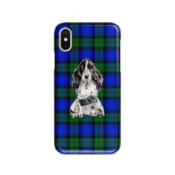 adventure dogs tartan case cocker spaniel black watch front view