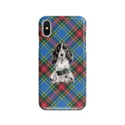 adventure dogs tartan case cocker spaniel macbeth front view