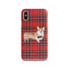 Corgi Tartan phone case. 11 Tartan styles for your Iphone 15 Pro Max, Iphone 14, 13, 12 to 6 & Samsung Galaxy S23 Ultra, S22, S21 to S6 1 adventure dogs tartan case corgi royal stewart front view