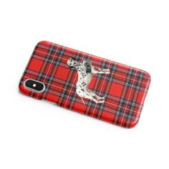 Dalmatian Tartan phone case. 11 Tartan styles for your Iphone 15 Pro Max, Iphone 14, 13, 12 to 6 & Samsung Galaxy S23 Ultra, S22, S21 to S6 15 adventure dogs tartan case dalmatian royal stewart side
