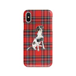 English Pointer Tartan phone case. 11 Tartan styles for your Iphone 15 Pro Max, Iphone 14, 13, 12 to 6 & Samsung Galaxy S23 Ultra, S22, S21 to S6