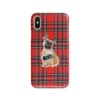 French Bulldog Tartan phone case. 11 Tartan styles for your Iphone 15 Pro Max, Iphone 14, 13, 12 to 6 & Samsung Galaxy S23 Ultra, S22, S21 to S6 1 adventure dogs tartan case french bulldog royal stewart front view