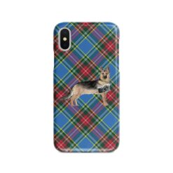 adventure dogs tartan case german shepherd macbeth front view