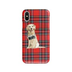 Golden Retriever Tartan phone case. 11 Tartan styles for your Iphone 15 Pro Max, Iphone 14, 13, 12 to 6 & Samsung Galaxy S23 Ultra, S22, S21 to S6
