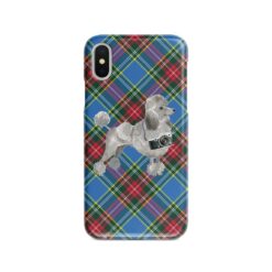 adventure dogs tartan case grey poodle macbeth front view