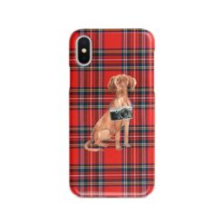 Hungarian Vizsla Tartan phone case. 11 Tartan styles for your Iphone 15 Pro Max, Iphone 14, 13, 12 to 6 & Samsung Galaxy S23 Ultra, S22, S21 to S6