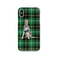 adventure dogs tartan case irish wolf hound green tartan front view