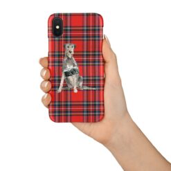 adventure dogs tartan case irish wolf hound royal stewart in hand