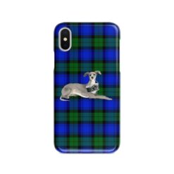 adventure dogs tartan case italian greyhound black watch front view
