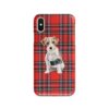 Jack Russell Tartan phone case. 11 Tartan styles for your Iphone 15 Pro Max, Iphone 14, 13, 12 to 6 & Samsung Galaxy S23 Ultra, S22, S21 to S6 1 adventure dogs tartan case jack russel royal stewart front view