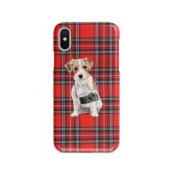 Jack Russell Tartan phone case. 11 Tartan styles for your Iphone 15 Pro Max, Iphone 14, 13, 12 to 6 & Samsung Galaxy S23 Ultra, S22, S21 to S6