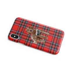 Labradoodle Tartan phone case. 11 Tartan styles for your Iphone 15 Pro Max, Iphone 14, 13, 12 to 6 & Samsung Galaxy S23 Ultra, S22, S21 to S6 15 adventure dogs tartan case labradoodle royal stewart side