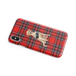 Labrador retriever Tartan phone case. 11 Tartan styles for your Iphone 15 Pro Max, Iphone 14, 13, 12 to 6 & Samsung Galaxy S23 Ultra, S22, S21 to S6 16 adventure dogs tartan case labrador retriever royal stewart side
