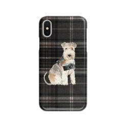 adventure dogs tartan case lakeland terrier dark tartan front view