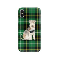 adventure dogs tartan case lakeland terrier green tartan front view