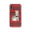 Lakeland Terrier Tartan phone case. 11 Tartan styles for your Iphone 15 Pro Max, Iphone 14, 13, 12 to 6 & Samsung Galaxy S23 Ultra, S22, S21 to S6 1 adventure dogs tartan case lakeland terrier royal stewart front view