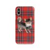 Long Haired Chihuahua Tartan phone case. 11 Tartan styles for your Iphone 15 Pro Max, Iphone 14, 13, 12 to 6 & Samsung Galaxy S23 Ultra, S22, S21 to S6 1 adventure dogs tartan case long haired chihuahua royal stewart front view