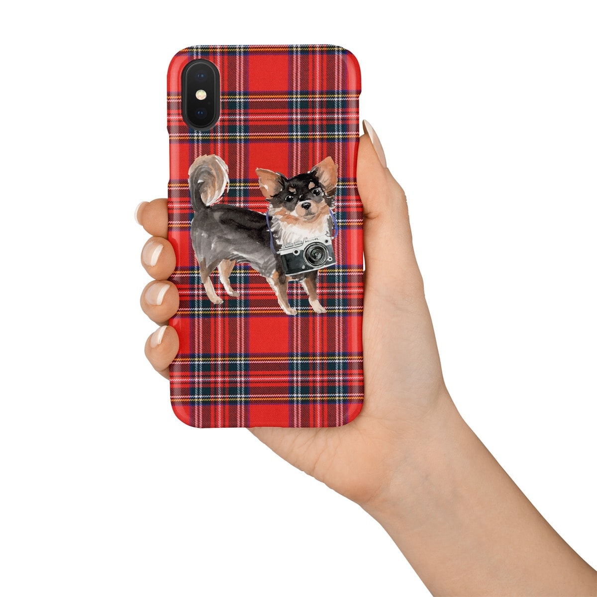 Long Haired Chihuahua Tartan phone case. 11 Tartan styles for your Iphone 15 Pro Max, Iphone 14, 13, 12 to 6 & Samsung Galaxy S23 Ultra, S22, S21 to S6 5 Long Haired Chihuahua Tartan phone case. 11 Tartan styles for your Iphone 15 Pro Max, Iphone 14, 13, 12 to 6 & Samsung Galaxy S23 Ultra, S22, S21 to S6 - Image 3