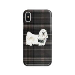 adventure dogs tartan case maltese dark tartan front view
