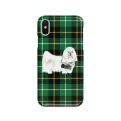adventure dogs tartan case maltese green tartan front view