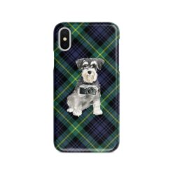 adventure dogs tartan case miniature schnauzer gordon front view