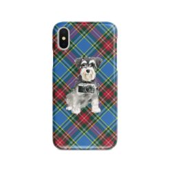adventure dogs tartan case miniature schnauzer macbeth front view