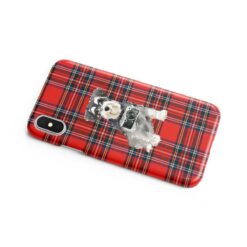 adventure dogs tartan case miniature schnauzer royal stewart side