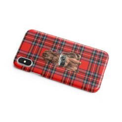 Newfoundland Tartan phone case. 11 Tartan styles for your Iphone 15 Pro Max, Iphone 14, 13, 12 to 6 & Samsung Galaxy S23 Ultra, S22, S21 to S6 15 adventure dogs tartan case newfoundland royal stewart side