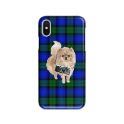 adventure dogs tartan case pomeranian black watch front view