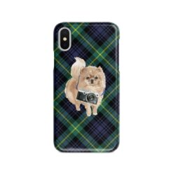 adventure dogs tartan case pomeranian gordon front view